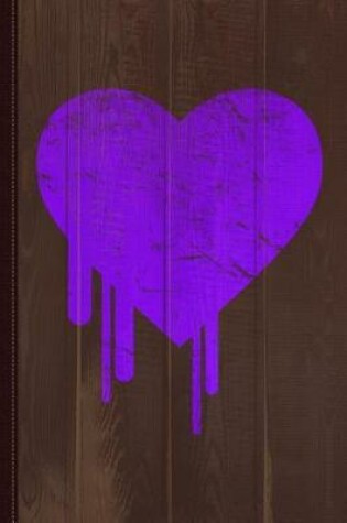 Cover of Bleeding Purple Heart Journal Notebook