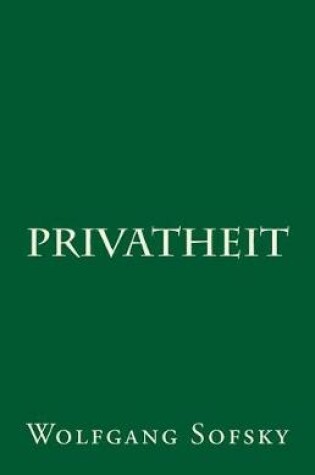 Cover of Privatheit