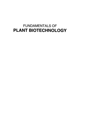 Book cover for Fundamentals of Plant Biotechnology