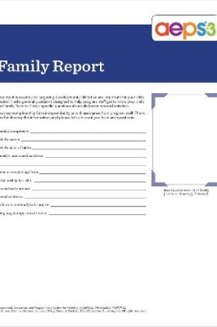 Cover of Assessment, Evaluation, and Programming System for Infants and Children (AEPS (R)-3)