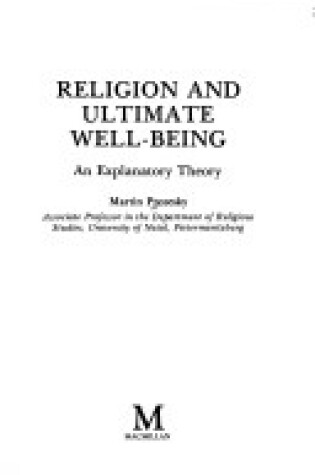 Cover of Religion and Ultimate Well-being