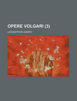 Book cover for Opere Volgari (3)