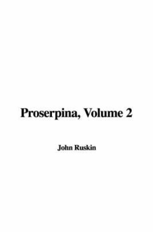 Cover of Proserpina, Volume 2