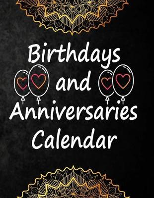 Book cover for Birthdays and Anniversaries Calendar