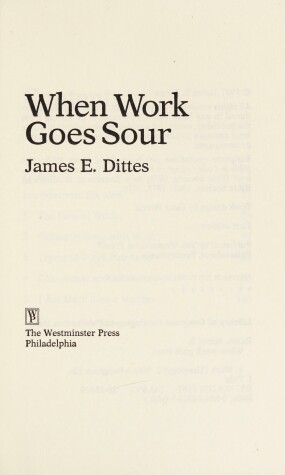 Book cover for When Work Goes Sour