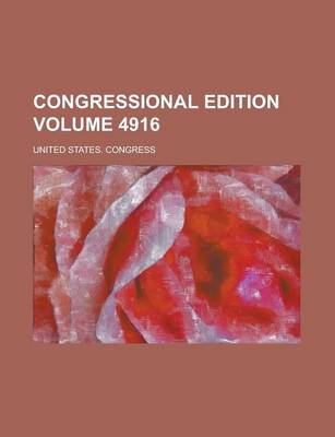 Book cover for Congressional Edition Volume 4916