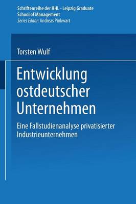 Cover of Entwicklung ostdeutscher Unternehmen