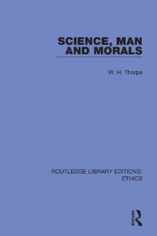 Cover of Science, Man and Morals