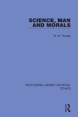 Book cover for Science, Man and Morals