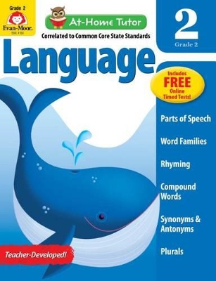 Book cover for At-Home Tutor: Language, Grade 2 Workbook