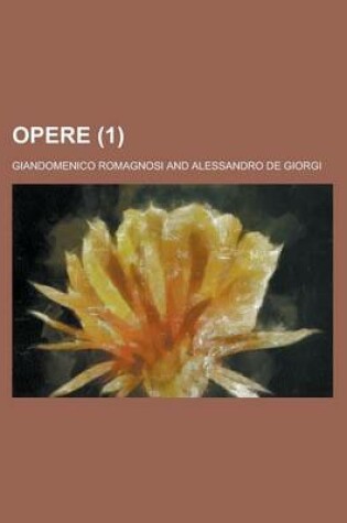 Cover of Opere (1)