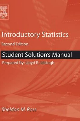 Cover of Student Solutions Manual for Introductory Statistics