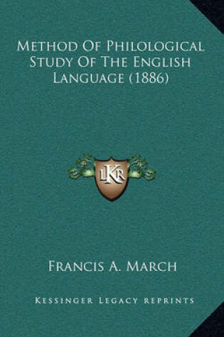 Cover of Method of Philological Study of the English Language (1886)