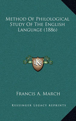 Cover of Method of Philological Study of the English Language (1886)