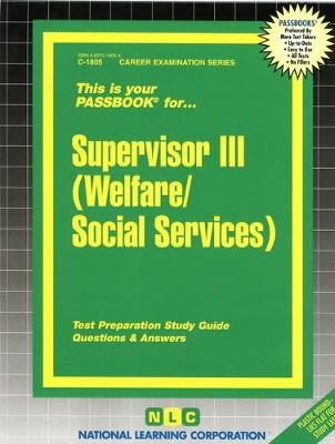 Book cover for Supervisor III (Welfare/Social Services)