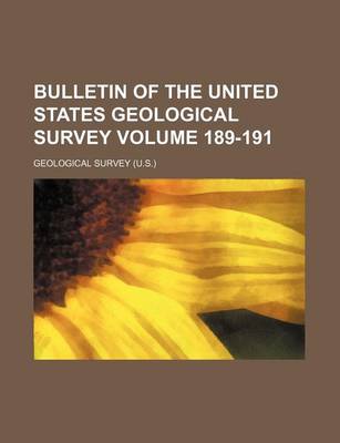 Book cover for Bulletin of the United States Geological Survey Volume 189-191