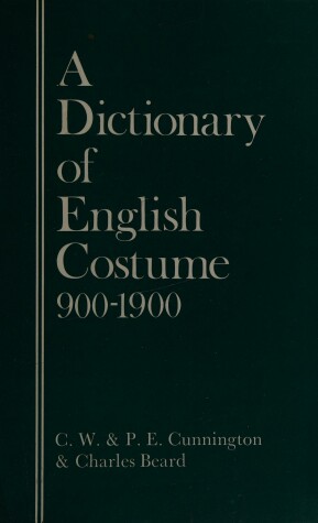 Book cover for Dictionary of English Costume, 900-1900