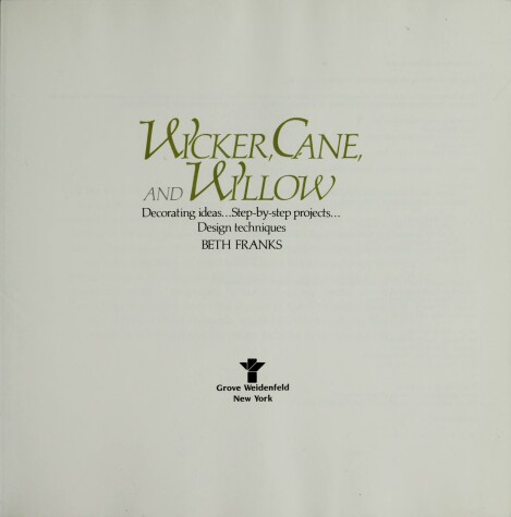 Book cover for Wicker, Cane, and Willow