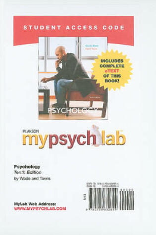 Cover of MyLab Psychology  with Pearson eText -- Standalone Access Card -- for Psychology