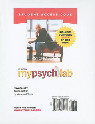 Book cover for MyLab Psychology  with Pearson eText -- Standalone Access Card -- for Psychology