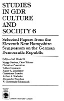 Cover of Studies in GDR Culture and Society 6