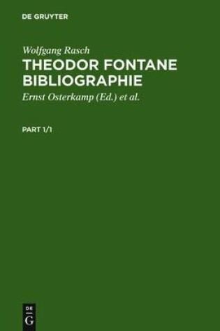 Cover of Theodor Fontane Bibliographie