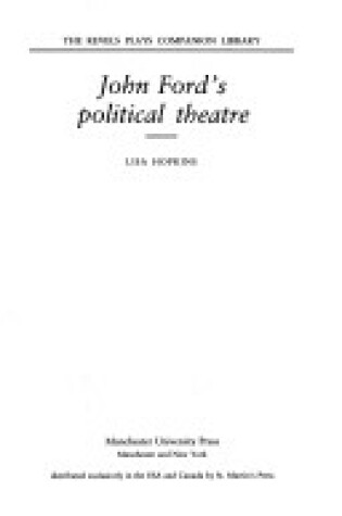Cover of John Ford's Political Theatre