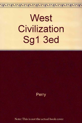 Book cover for West Civilization Sg1 3ed