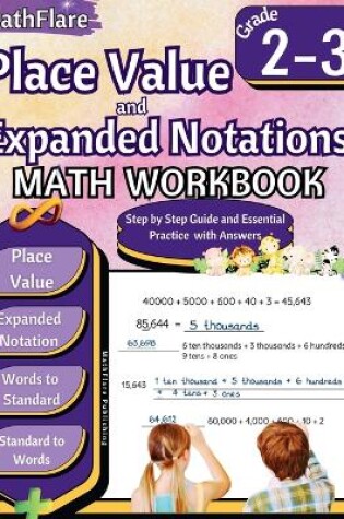 Cover of Place Value and Expanded Notations Math Workbook 2nd and 3rd Grade