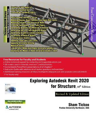 Book cover for Exploring Autodesk Revit 2020 for Structure, 10th Edition