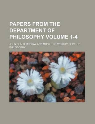 Book cover for Papers from the Department of Philosophy Volume 1-4