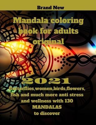 Book cover for mandala coloring book for adults original