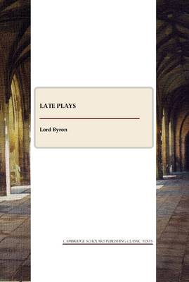 Book cover for Late Plays and Poems