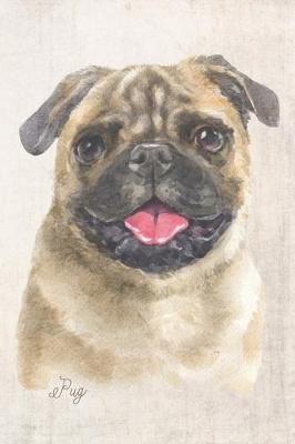 Book cover for Pug Dog Portrait Notebook