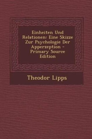 Cover of Einheiten Und Relationen