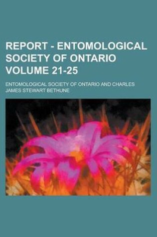 Cover of Report - Entomological Society of Ontario Volume 21-25