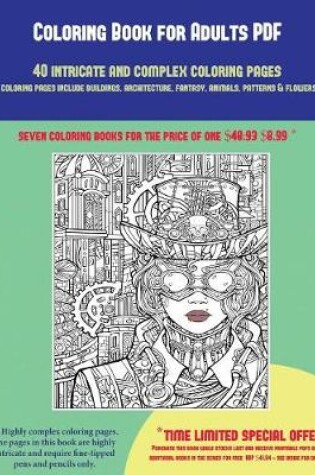 Cover of Coloring Book for Adults PDF (40 Complex and Intricate Coloring Pages)