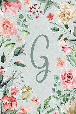 Book cover for 2020 Weekly Planner, Letter/Initial G, Teal Pink Floral Design