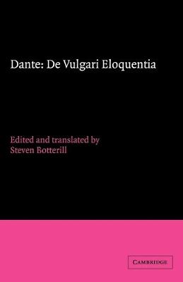 Book cover for Dante: De vulgari eloquentia