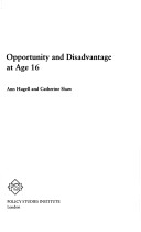 Book cover for Opportunity and Disadvantage at Age 16