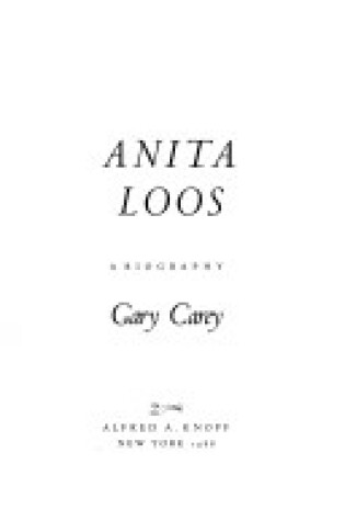 Cover of Anita Loos