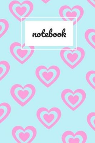 Cover of Blue & pink heart notebook