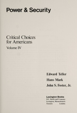 Book cover for Critical Choices for Americans