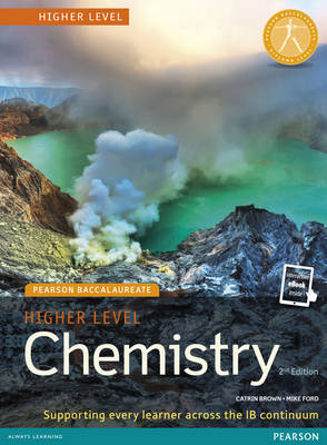 Book cover for Pearson Baccalaureate Chemistry Higher Level 2nd edition print and online edition for the IB Diploma