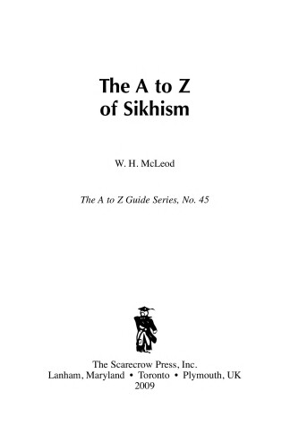 Cover of The to Z of Sikhism