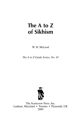 Cover of The to Z of Sikhism