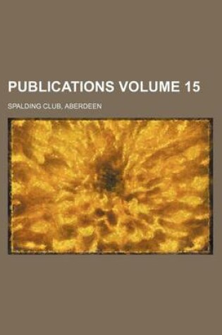 Cover of Publications Volume 15