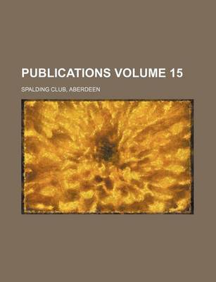 Book cover for Publications Volume 15