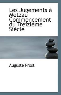 Book cover for Les Jugements a Metzau Commencement Du Treizieme Siecle