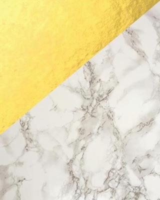 Book cover for Marble Faux Gold Foil Notebook